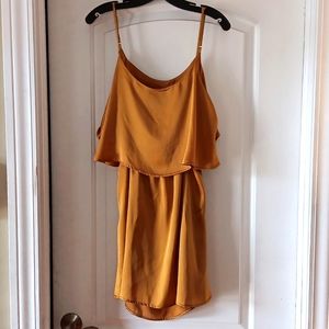 Akira-Dark gold dress (t-strap with the back out) NEVER WORN, but tags removed